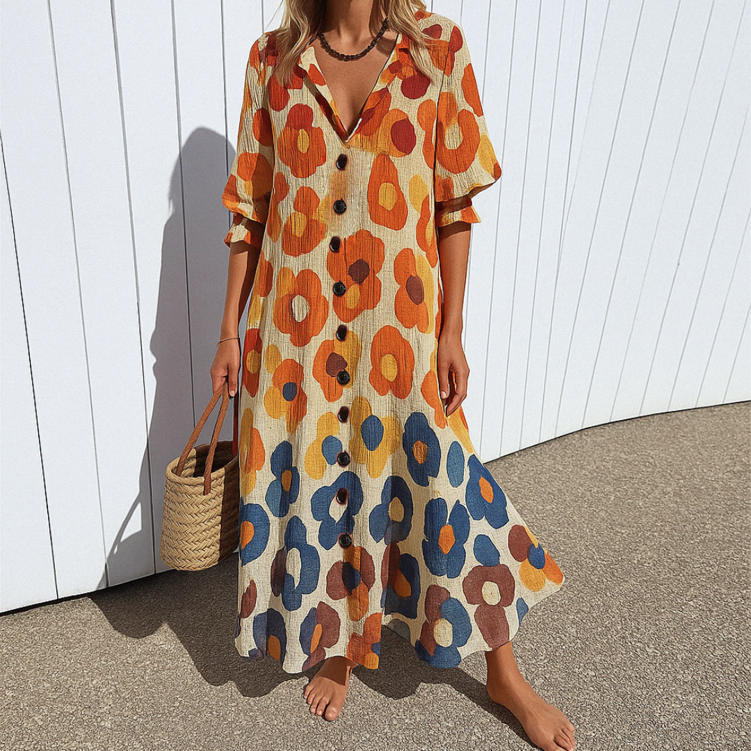 Stephanie | Elegant Slimming Cotton Dress