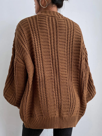 Saanvi | Oversized Chunky Cable Knit Cardigan
