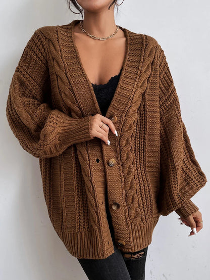 Saanvi | Oversized Chunky Cable Knit Cardigan