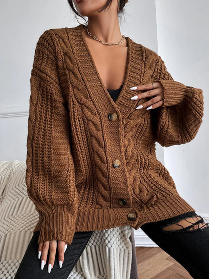 Saanvi | Oversized Chunky Cable Knit Cardigan