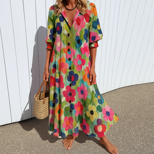 Stephanie | Elegant Slimming Cotton Dress