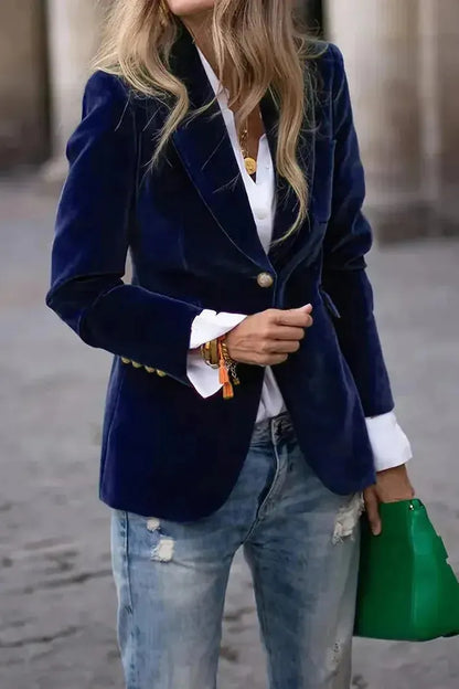 Ivana | Velvet Luxe Statement Blazer