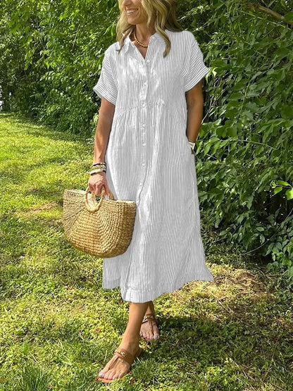 Caroline | Striped Button-Up Shirt