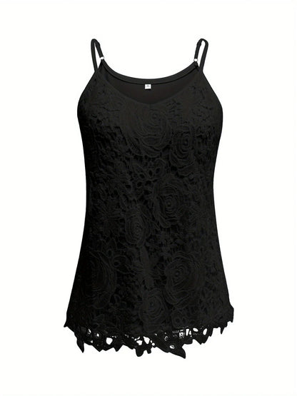 Kirsty | Elegant Sleeveless Lace Top With V Neck