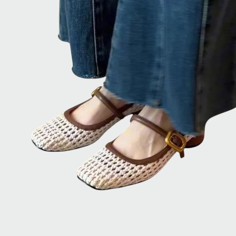 Olivia™ | Woven Buckle Mary Jane Shoes