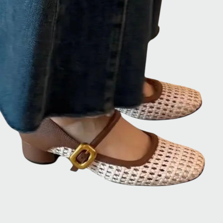 Olivia™ | Woven Buckle Mary Jane Shoes