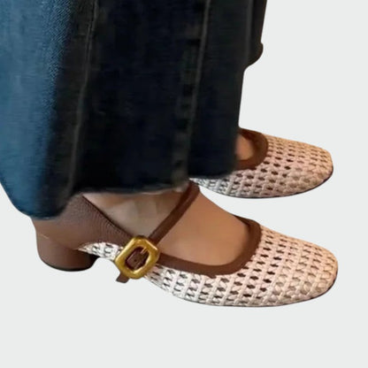 Olivia™ | Woven Buckle Mary Jane Shoes