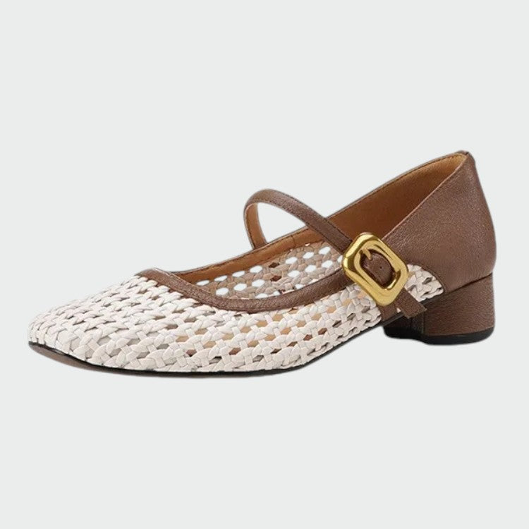 Olivia™ | Woven Buckle Mary Jane Shoes