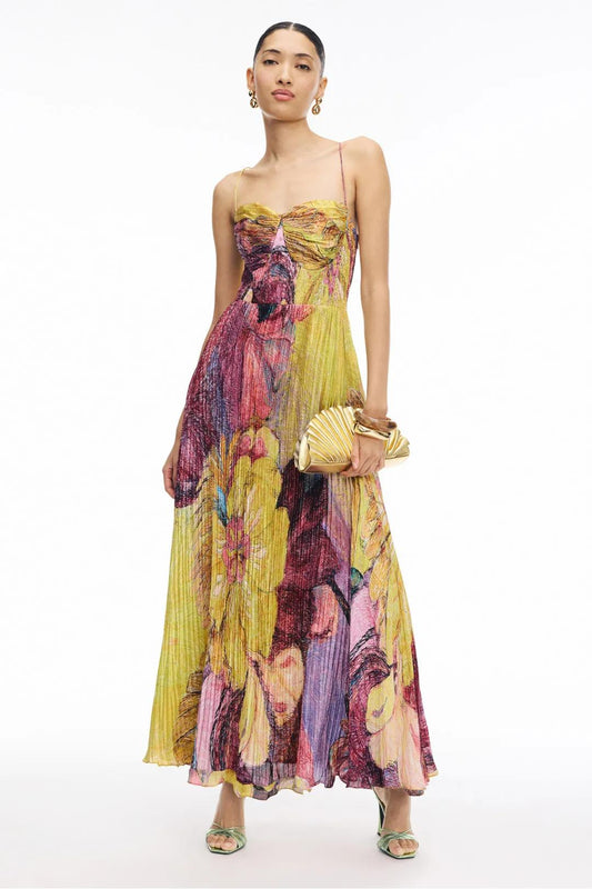 Klara | Multicolored Ikat Print Maxi Dress