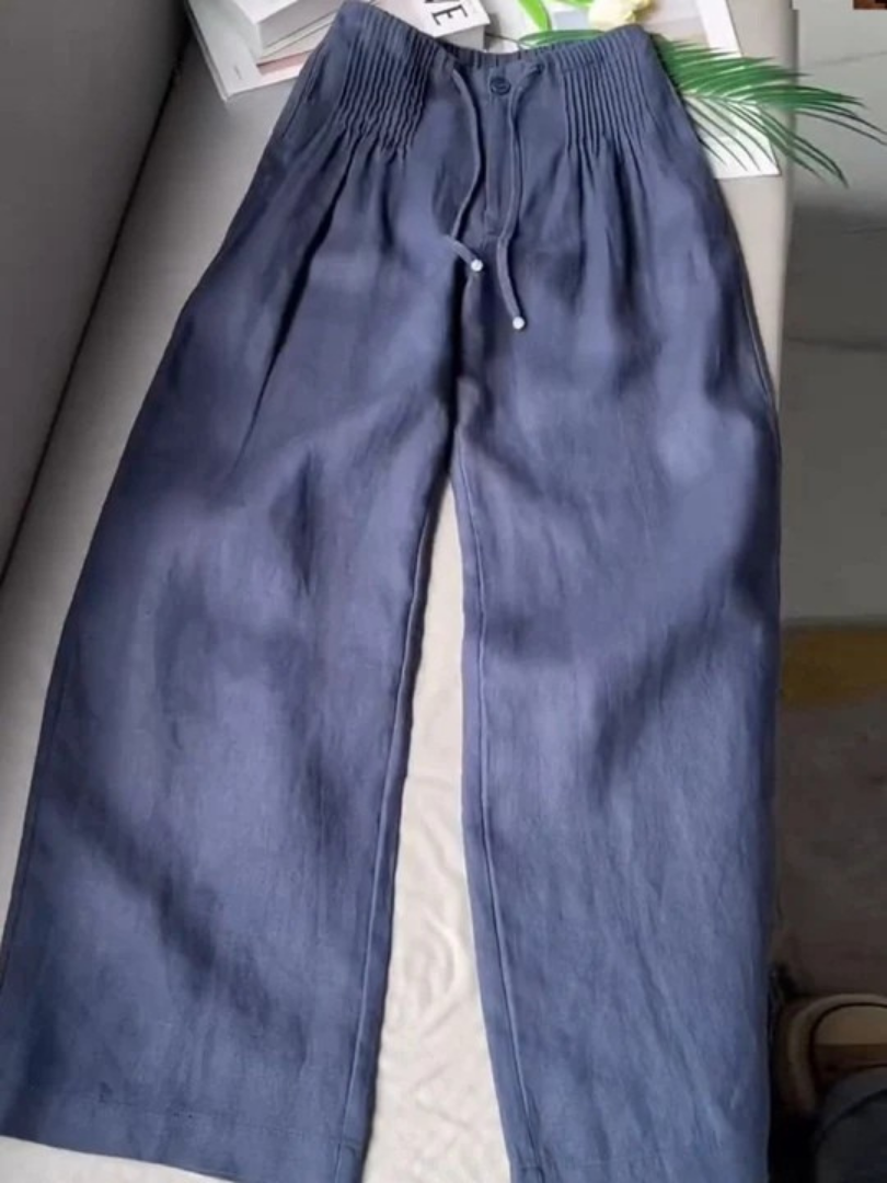 Dolly | Wide-leg Pants in Cotton and Linen Blend