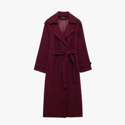 Burgundy Autumn Coat | Stylish Fall Outerwear