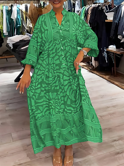 Rosie | Printed V-Neck Dress