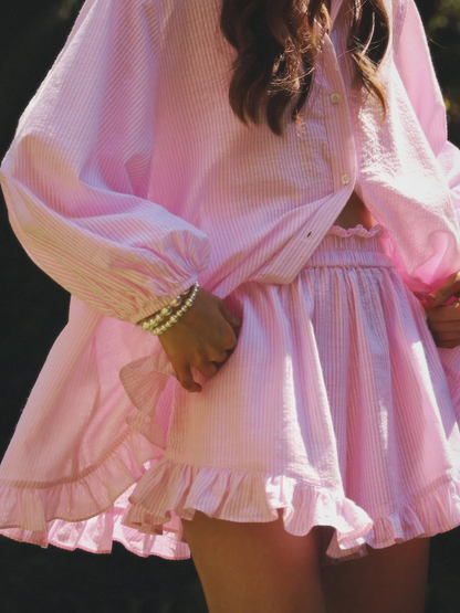 Crystal | Ruffled Two-Piece Set