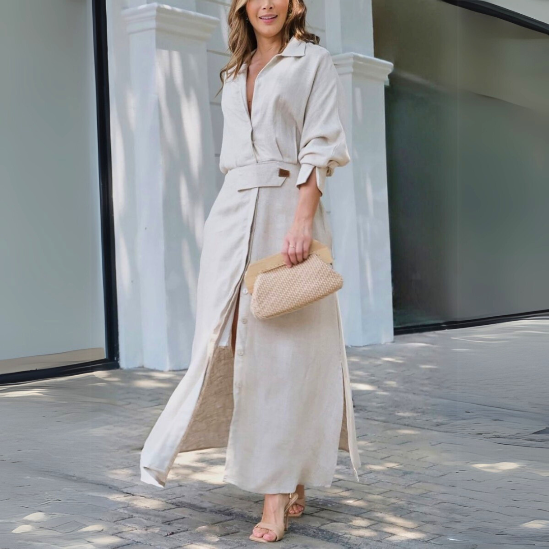 Julia | Elegant V-Neck Maxi Dress