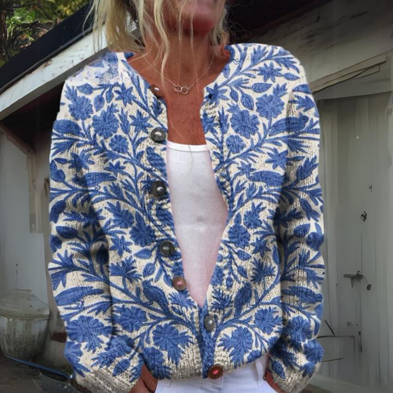 Teaniwa | Warm and Beautiful Cardigan with Floral Print