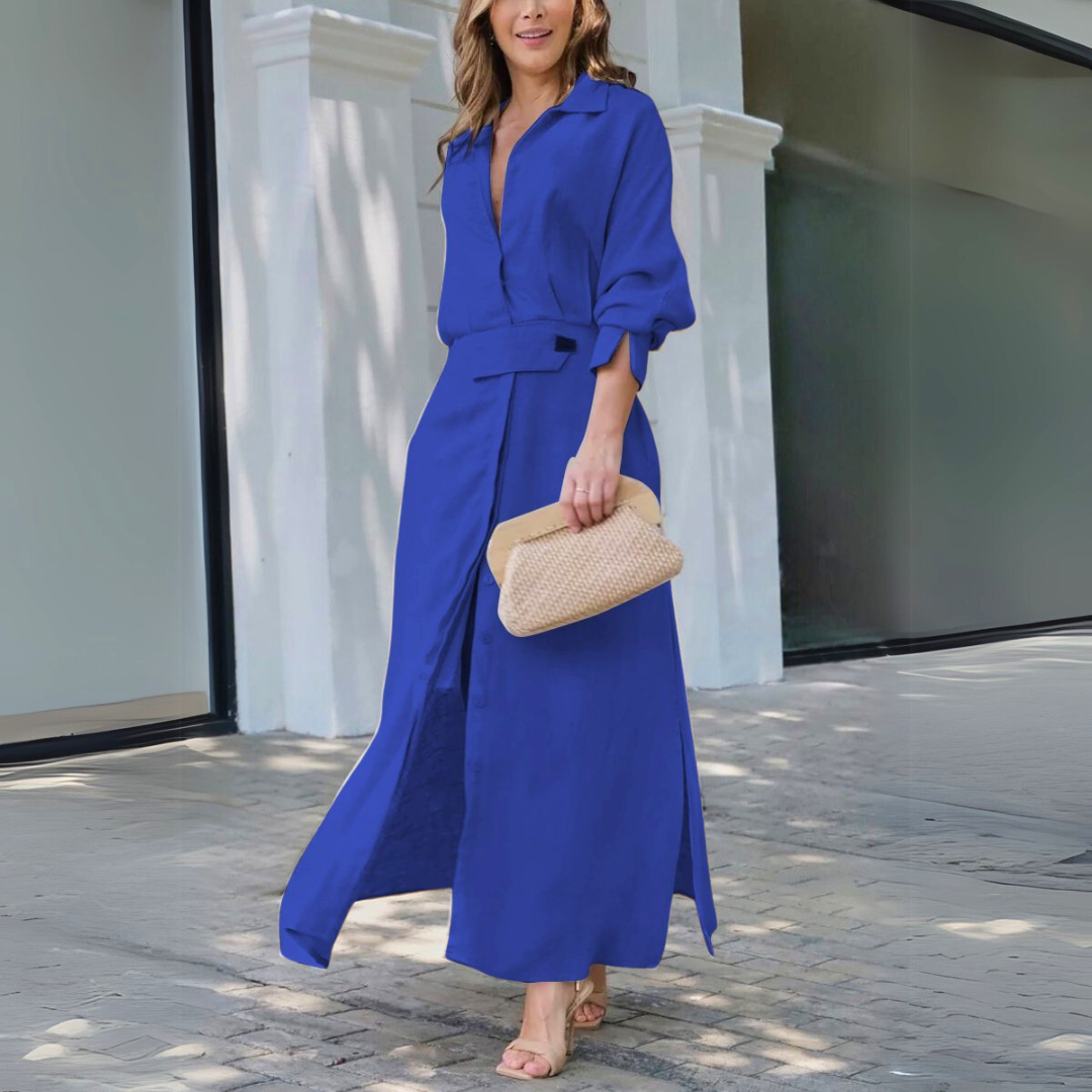 Julia | Elegant V-Neck Maxi Dress