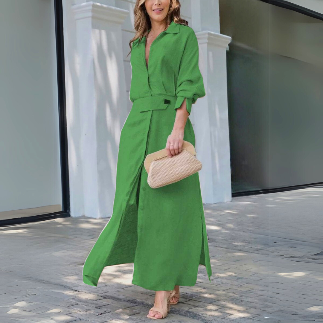 Julia | Elegant V-Neck Maxi Dress