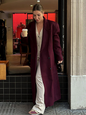 Burgundy Oversized Coat | Cozy and Stylish