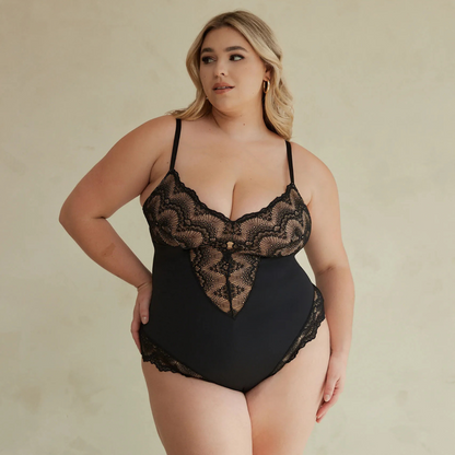 Bianca | Lace Shapewear Bodysuit – Black