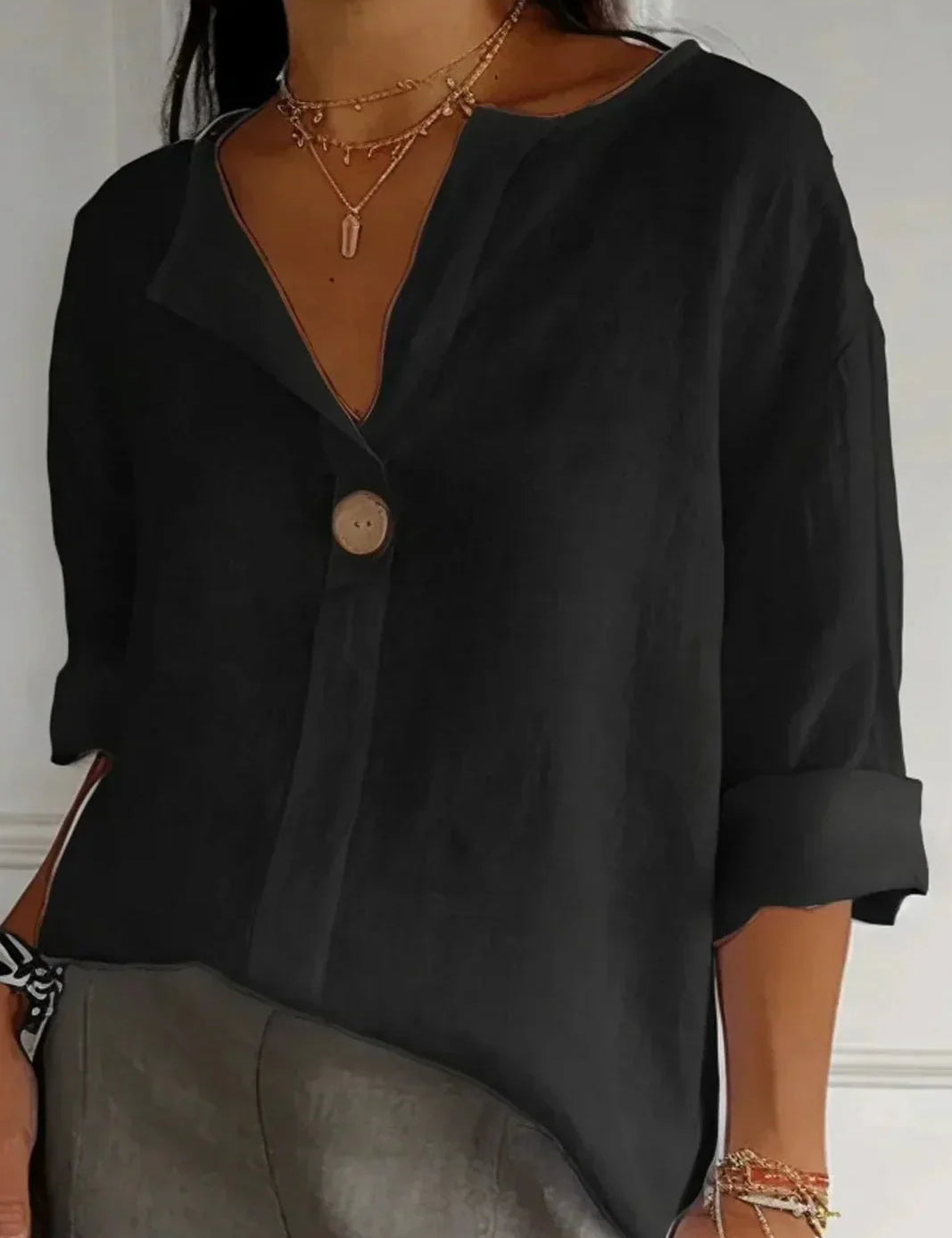 Zemma™ | Relaxed V-Neck Top