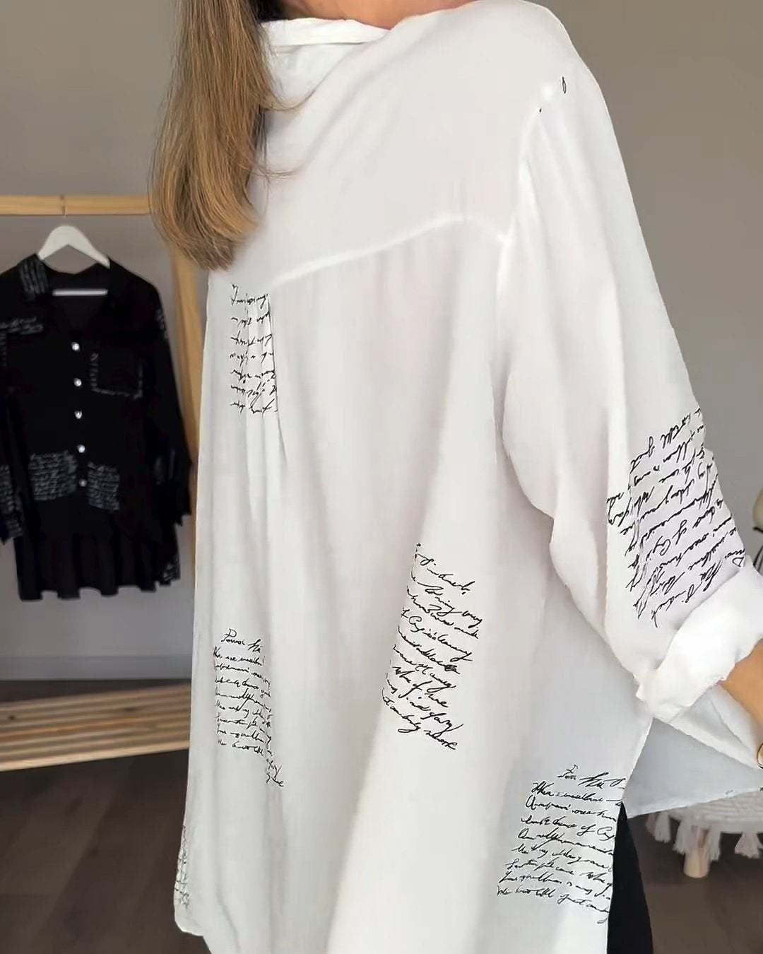 Tiemona | Script Button-Up Shirt