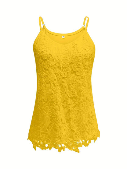 Kirsty | Elegant Sleeveless Lace Top With V Neck
