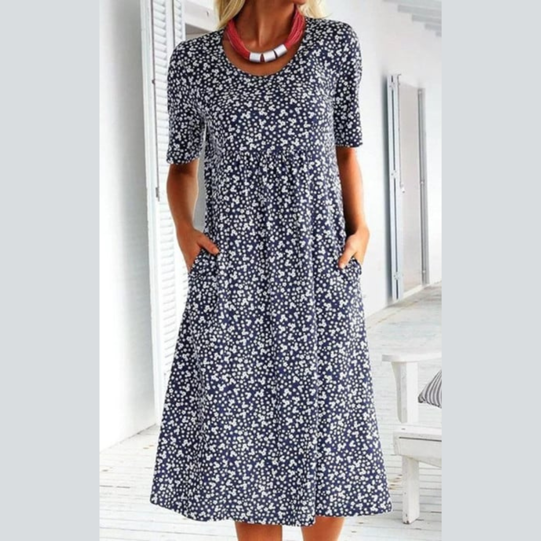 Nyara | Stylish Midi Dress With Floral Print