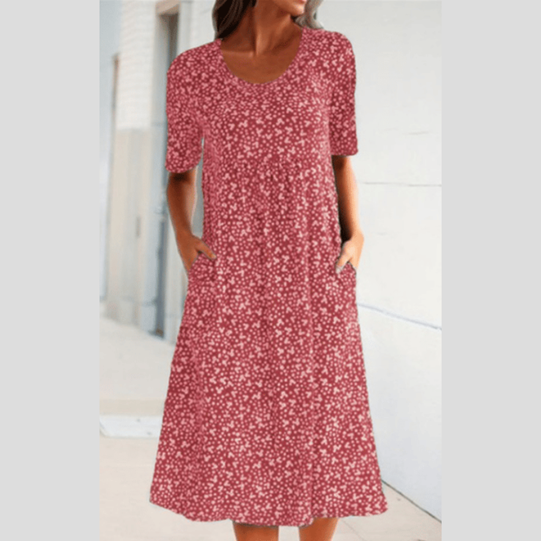 Nyara | Stylish Midi Dress With Floral Print