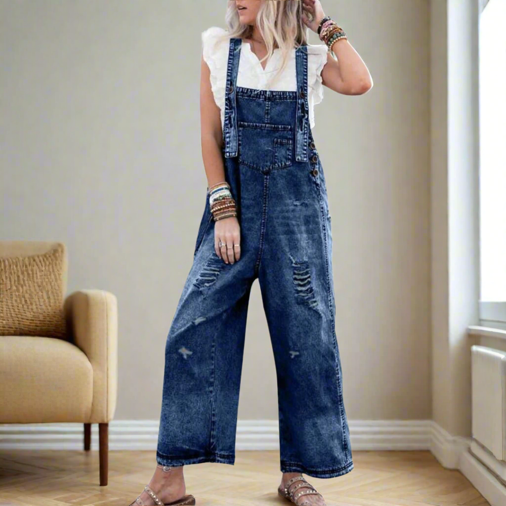 Saphire | Vintage Wash Adjustable Jumpsuit