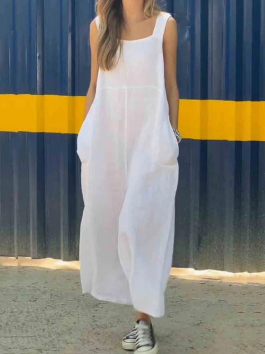Bailey | Loose Cotton & Linen Jumpsuit