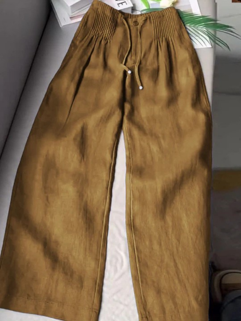 Dolly | Wide-leg Pants in Cotton and Linen Blend