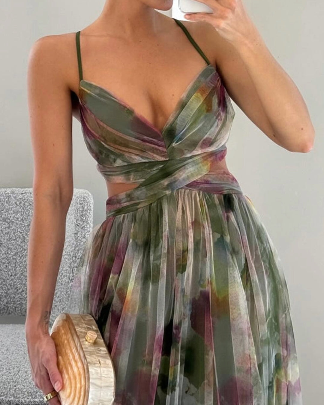 Hosefa | Enchanting Floral Print Maxi Dress