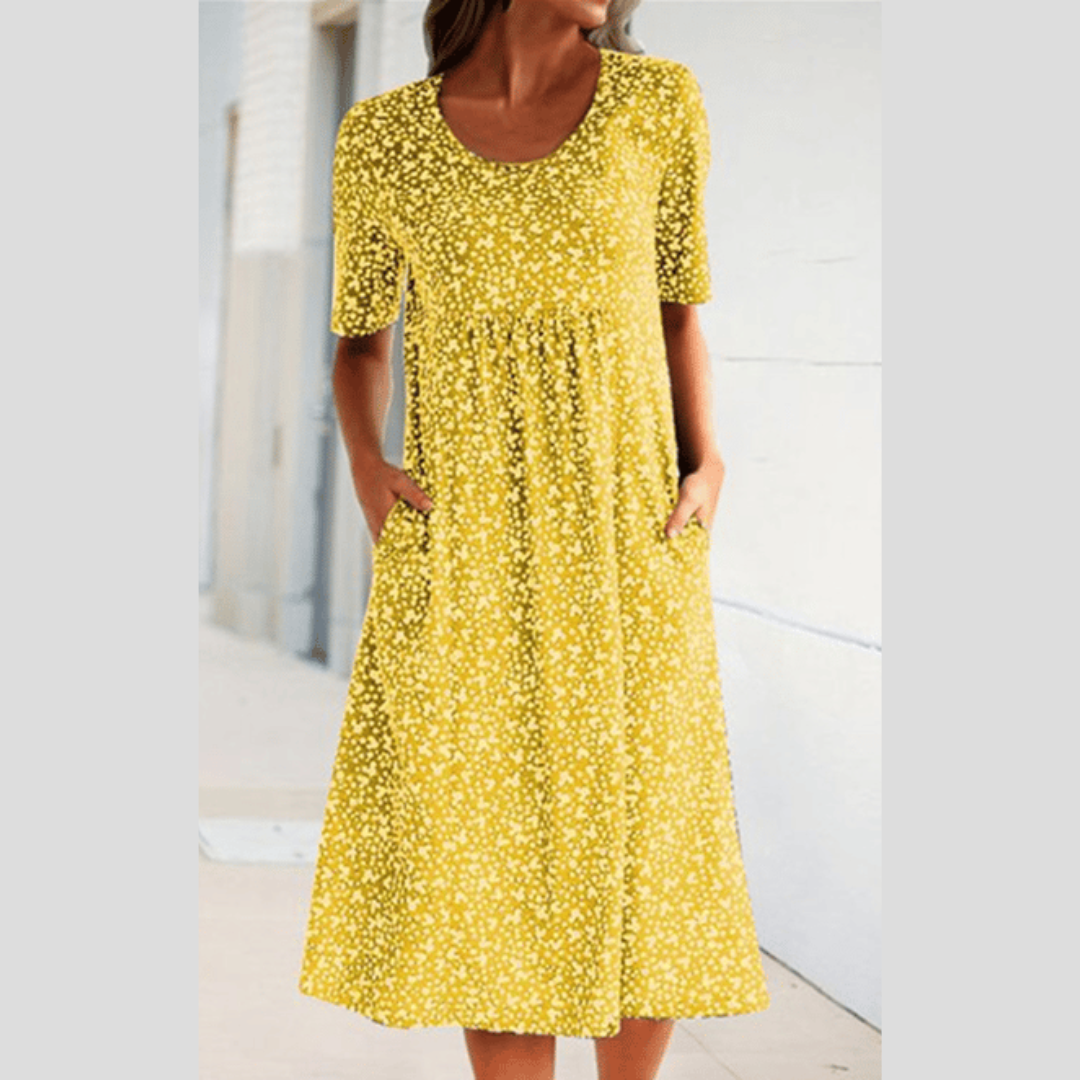 Nyara | Stylish Midi Dress With Floral Print