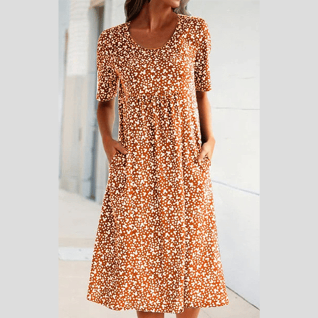 Nyara | Stylish Midi Dress With Floral Print