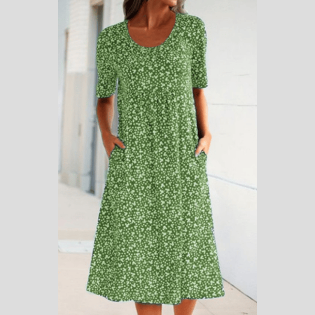 Nyara | Stylish Midi Dress With Floral Print