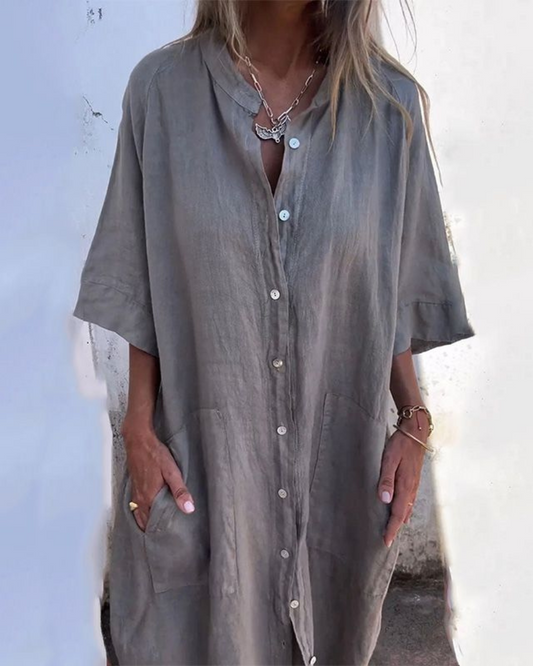 Vivienne | Elegant Casual Shirt Dress