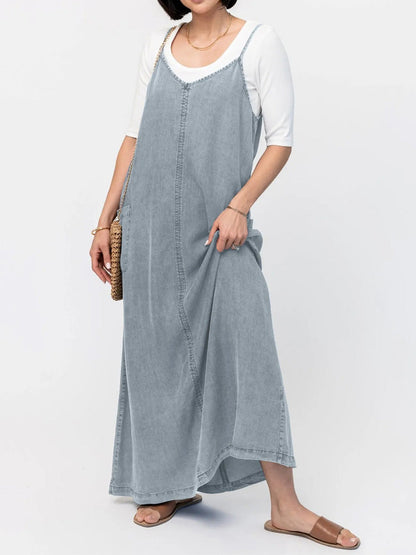 Pamela | Loose Fit Denim Maxi Dress