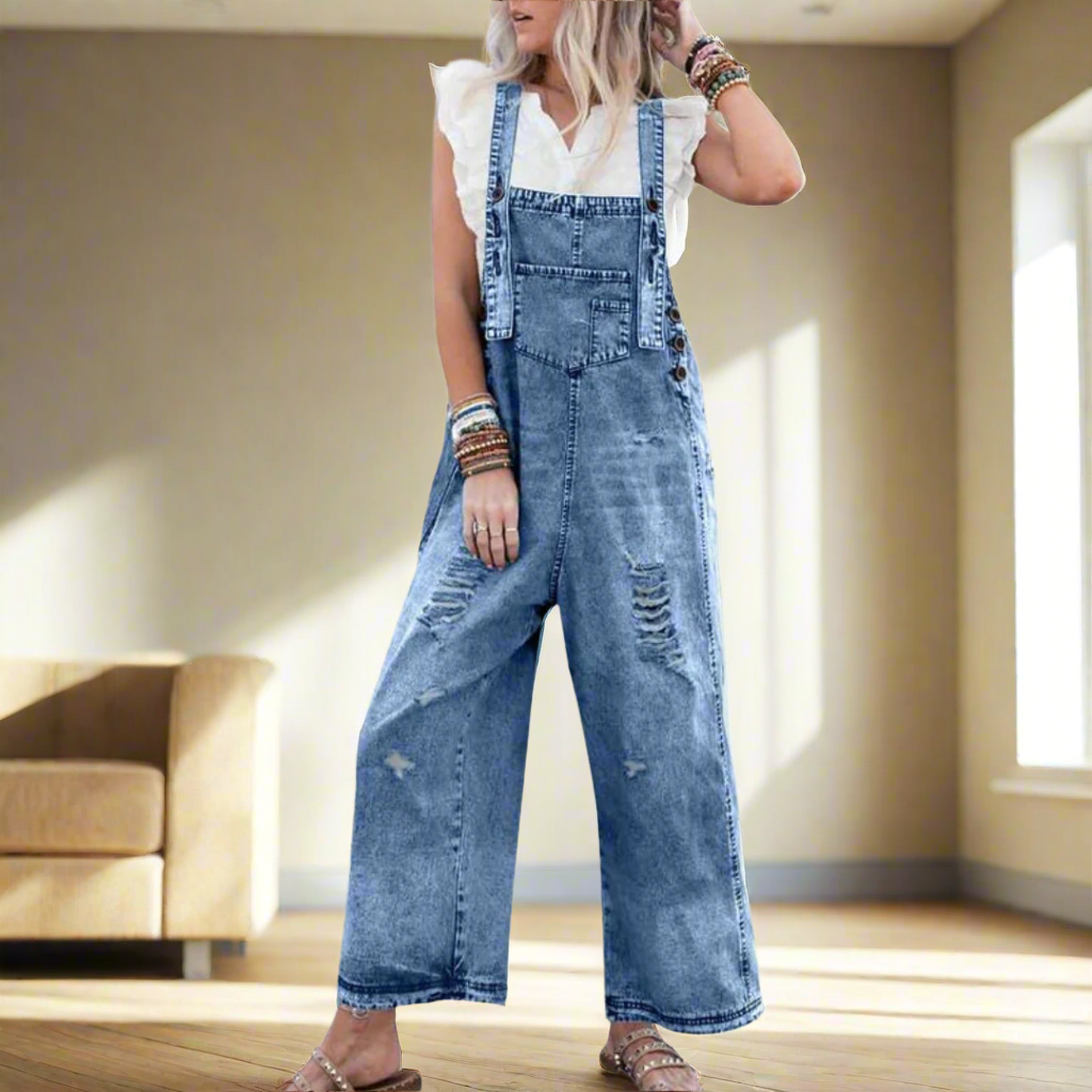 Saphire | Vintage Wash Adjustable Jumpsuit