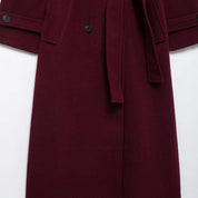 Burgundy Autumn Coat | Stylish Fall Outerwear