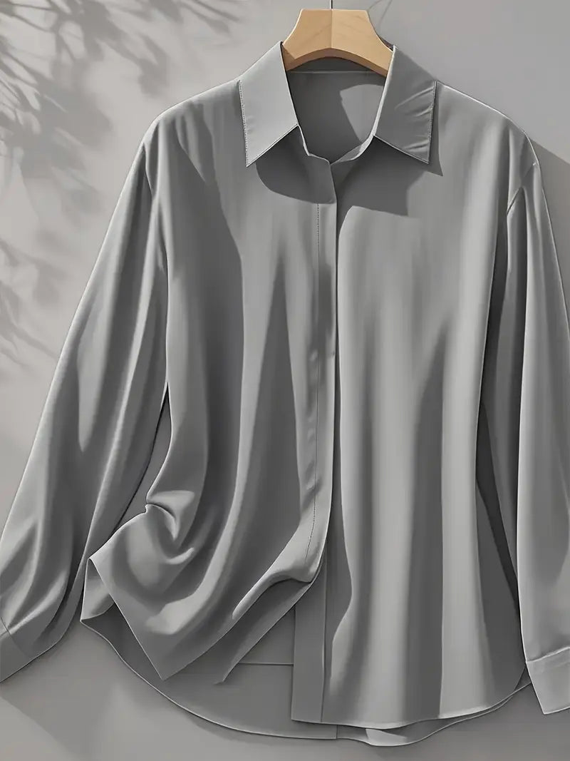 Rica |  Elegant Long Sleeve Button Down Shirt