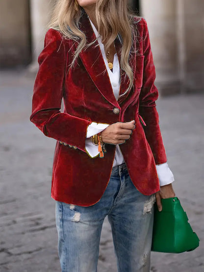 Diane | Elegant Velvet Blazer