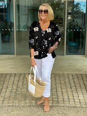 Eden | Elegant Blouse with Flowers