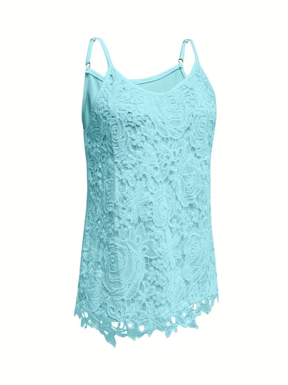Kirsty | Elegant Sleeveless Lace Top With V Neck