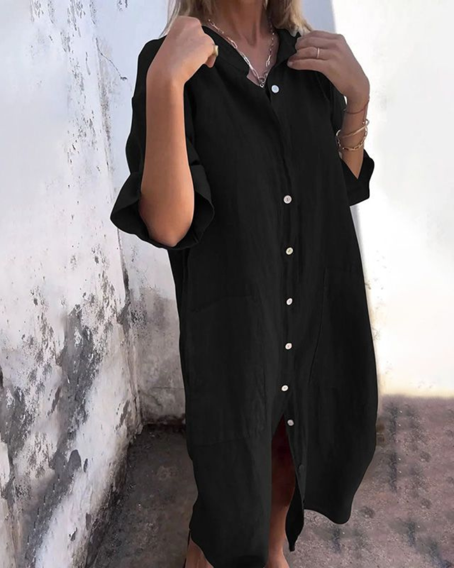 Vivienne | Elegant Casual Shirt Dress