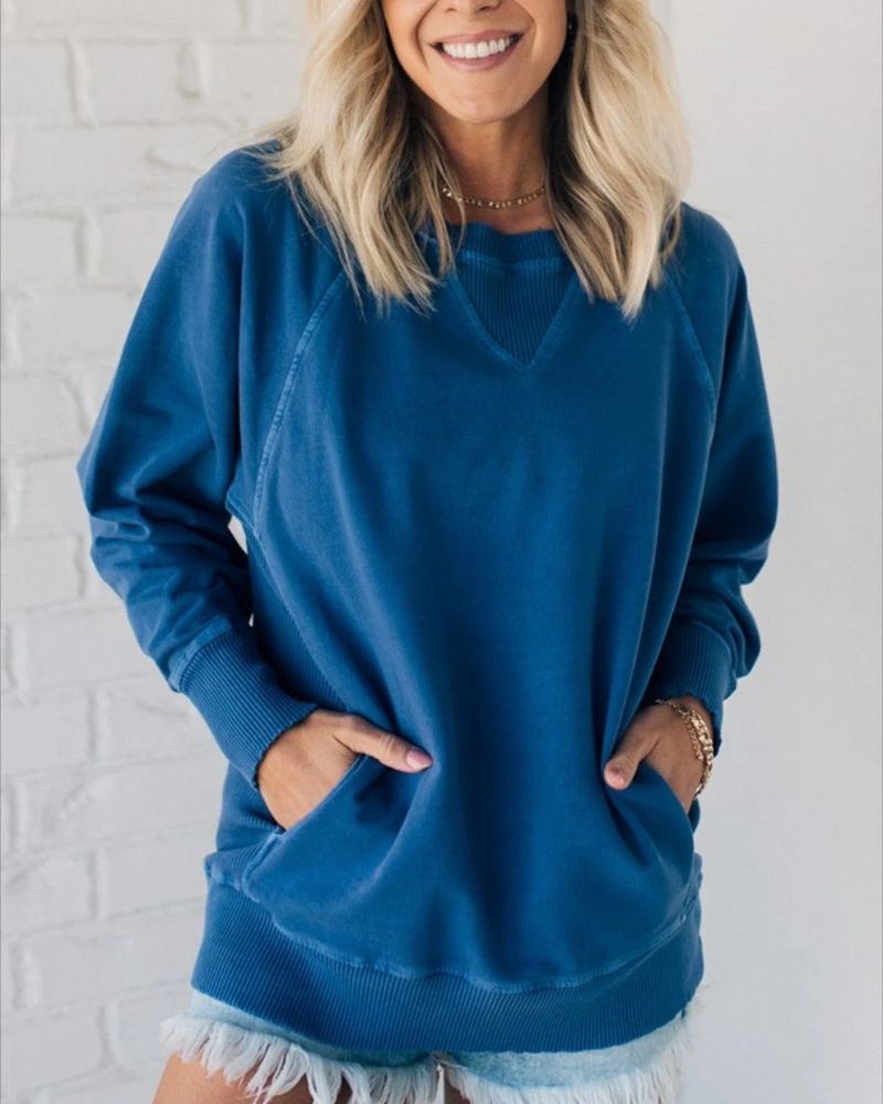 Moanirae | Ribbed Pocketed Pullover