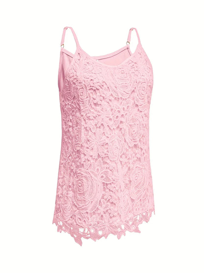 Kirsty | Elegant Sleeveless Lace Top With V Neck