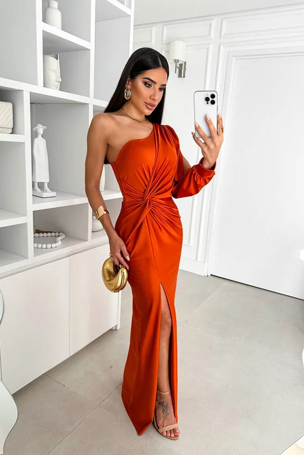 Goldie | Long Skirt Slit Dress