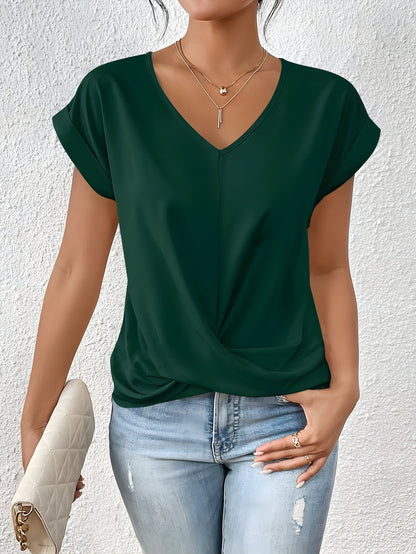 Karla | Twist Front V-Neck Top