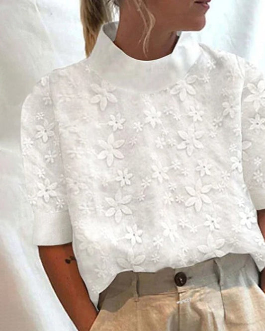 Oceania | With Embroidered Solid Stand Collar