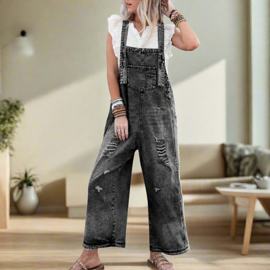 Saphire | Vintage Wash Adjustable Jumpsuit